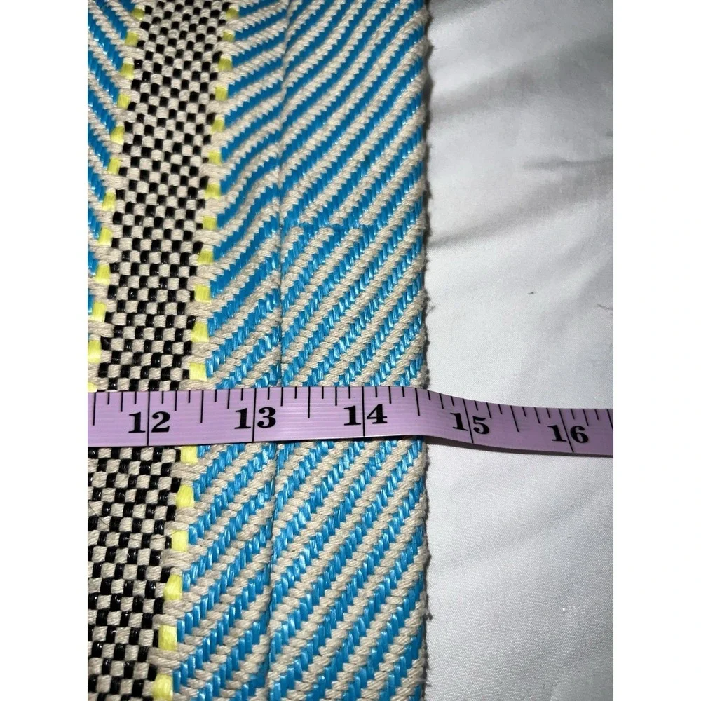 Boho Blue, Yellow and‎ Black Striped Tote Market Bag
